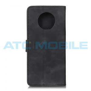 Pouzdro Book Xiaomi Redmi Note 9 5G, Note 9T 5G Retro Texture otev&iacute;rac&iacute; čern&eacute;