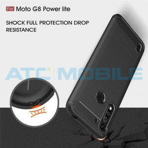 Carbon Fiber Case Motorola Moto G8 Power Lite (XT2055-1) čern&yacute;