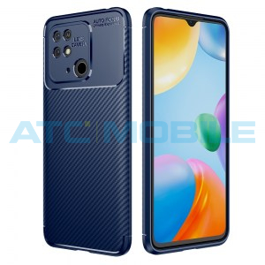 Shockproof Carbon Fiber kryt Xiaomi Redmi 10C modr&yacute;