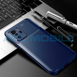 Shockproof Carbon Fiber kryt Xiaomi Redmi Note 10 Pro 5G modr&yacute;
