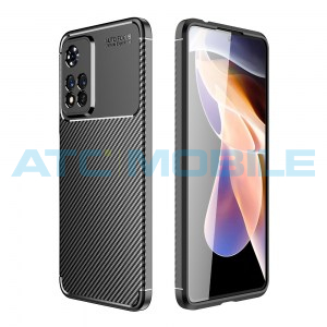 Shockproof Carbon Fiber kryt Xiaomi Redmi Note 11 Pro čern&yacute;