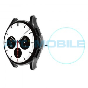 Ochrann&yacute; kryt ENKAY Samsung Galaxy Watch 4 Classic 46mm pln&eacute; kryt&iacute; čir&yacute; + ochrann&eacute; sklo