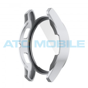 Předn&iacute; ochrann&yacute; kryt Samsung Galaxy Watch 4 (44mm) včetně ochrann&eacute;ho skla stř&iacute;brn&yacute;