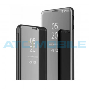 Pouzdro Flip Plated Mirror Oppo A53 2020 čern&eacute;