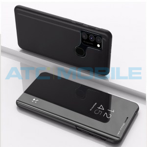 Pouzdro Flip Plated Mirror Oppo A53 2020 čern&eacute;