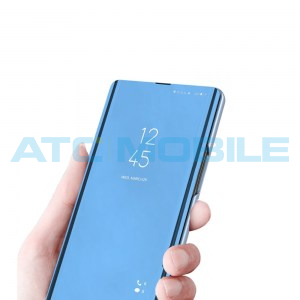 Pouzdro Flip Plated Mirror Oppo A53 2020 modr&eacute;
