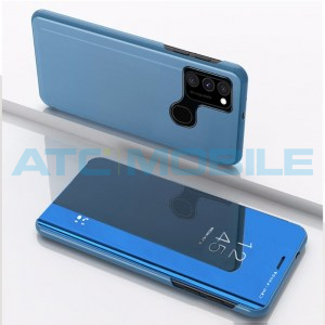 Pouzdro Flip Plated Mirror Oppo A53 2020 modr&eacute;