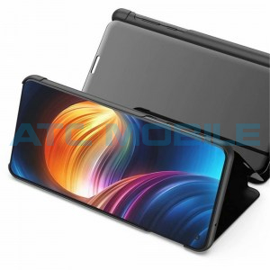 Pouzdro Flip Plated Mirror Oppo A53 2020 čern&eacute;