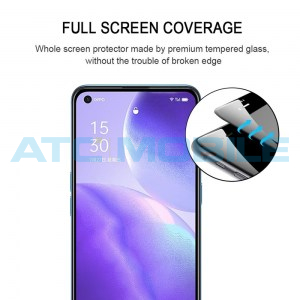 Tvrzen&eacute; sklo Oppo Reno 5 5G, Reno 5 4G  Full-Glue čern&eacute; 2,5D
