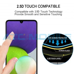 Tvrzen&eacute; sklo Samsung Galaxy A22 4G (SM-A225) Full-Glue čern&eacute; 2,5D