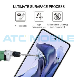 Tvrzen&eacute; sklo Xiaomi 11T, 11T Pro Full-Glue čern&eacute; 2,5D