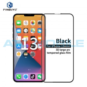 Tvrzen&eacute; sklo 3D PINWUYO iPhone 13 Mini čern&eacute; (Explosion-proof)