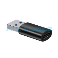 Adapt&eacute;r Baseus Ingenuity Mini USB-A z&aacute;strčka / USB-C z&aacute;suvka, čern&yacute;