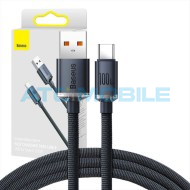 Kabel Baseus Crystal Shine USB / USB-C čern&yacute; (100W, 1,2m)
