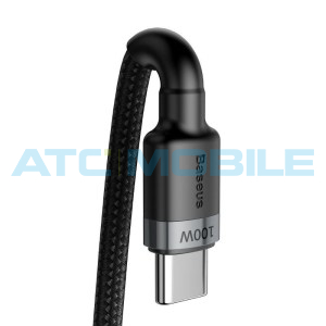 Kabel Baseus Cafule USB-C / USB-C  černo-&scaron;ed&yacute; (100W, 2m, PD2.0, QC 3.0)