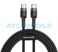 Kabel Baseus Cafule USB-C / USB-C  černo-&scaron;ed&yacute; (60W, 2m, PD, QC 3.0)