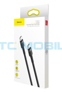 Kabel Baseus Cafule USB-C / USB-C  černo-&scaron;ed&yacute; (60W, 2m, PD, QC 3.0)