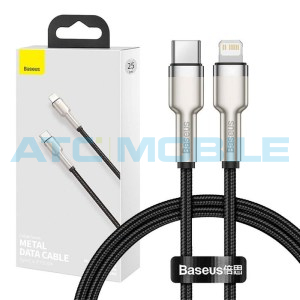 Kabel Baseus Cafule USB-C / Lightning  čern&yacute; (20W, 0,25m)