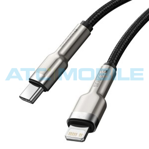 Kabel Baseus Cafule USB / Lightning čern&yacute; (2,4A, 0,25m)