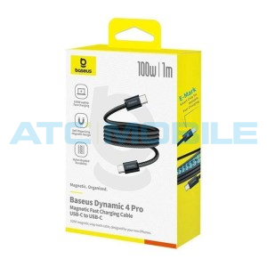 Kabel Baseus Dynamic 4 Pro USB-C / USB-C čern&yacute; (100W, PD, 1m)