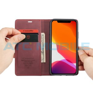 Pouzdro CaseMe Book  iPhone 11 červen&eacute; (Wine Red)