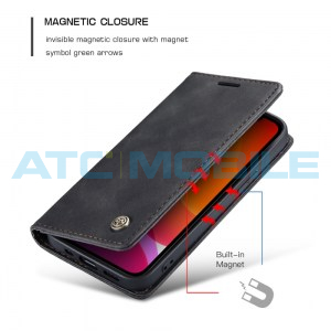Pouzdro CaseMe Magnetic Book iPhone 12 Pro Max čern&eacute;