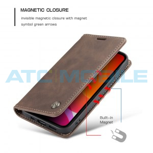 Pouzdro CaseMe Magnetic Book iPhone 12 Pro Max hněd&eacute;