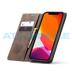 Pouzdro CaseMe Magnetic Book iPhone 12 Pro Max hněd&eacute;