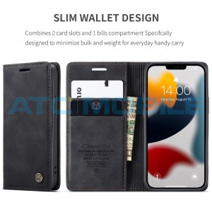 Pouzdro CaseMe Magnetic Book iPhone 13 Mini čern&eacute;
