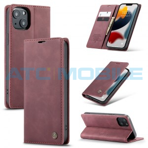 Pouzdro CaseMe Magnetic Book iPhone 13 Mini červen&eacute;