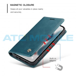 Pouzdro CaseMe Magnetic Book iPhone 13 Pro Max modr&eacute;