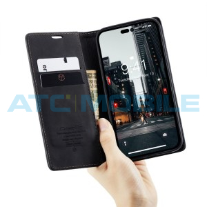 Pouzdro CaseMe Book  iPhone 15 Pro čern&eacute;