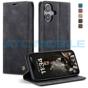 Pouzdro CaseMe Book  iPhone 16 čern&eacute;