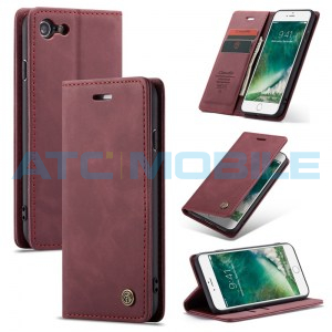 Pouzdro CaseMe Magnetic Book iPhone 7, 8, SE (2020, 2022) červen&eacute;