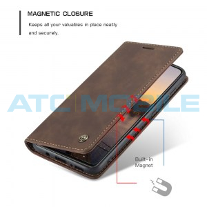 Pouzdro CaseMe Magnetic Book Samsung Galaxy A21s (SM-A217) hněd&eacute;