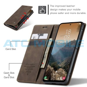 Pouzdro CaseMe Magnetic Book Samsung Galaxy A36 5G (SM-A366B) tmavě hněd&eacute; (Coffee)