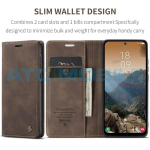 Pouzdro CaseMe Magnetic Book Samsung Galaxy A56 5G (SM-A566) tmavě hněd&eacute; (Coffee)