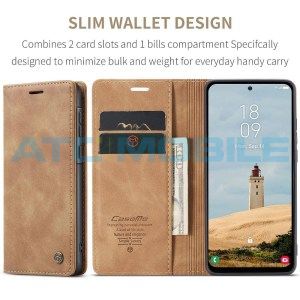 Pouzdro CaseMe Magnetic Book Samsung Galaxy A56 5G (SM-A566) světle hněd&eacute;