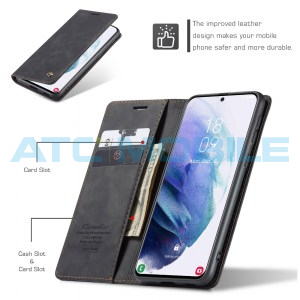 Pouzdro CaseMe Magnetic Book Samsung Galaxy S21 5G (SM-G991) čern&eacute;