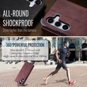 Pouzdro CaseMe Book Samsung Galaxy S25 FE 5G (SM-S731B) červen&eacute;