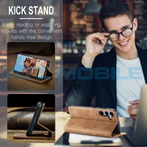 Pouzdro CaseMe Book Samsung Galaxy S25 5G (SM-S931B) sv. hněd&eacute;