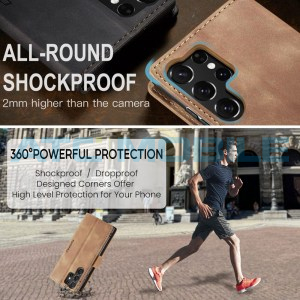 Pouzdro CaseMe Book Samsung Galaxy S25 Ultra 5G (SM-S938B) světle hněd&eacute;