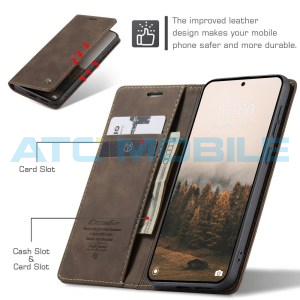 Pouzdro CaseMe Book Redmi Note 15 Pro 5G tm. hněd&eacute; (Coffee)