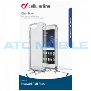 Cellularline CLEAR DUO Huawei P10 Plus  (VKY-L29) - zadn&iacute; čir&yacute; kryt s ochrann&yacute;m r&aacute;mečkem