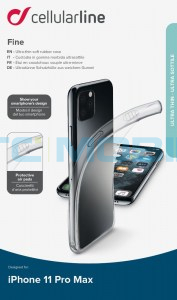 CellularLine Fine iPhone 11 Pro Max, bezbarv&yacute;
