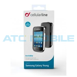 CellularLine Invisible- zadn&iacute; pevn&yacute; kryt Samsung Galaxy Young (S6310), průhledn&yacute; + f&oacute;lie na LCD   