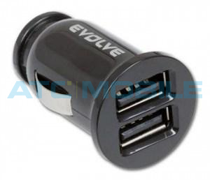 Evolveo du&aacute;ln&iacute; nab&iacute;ječka do auta MX110 (2x USB 2,1A, 1A)