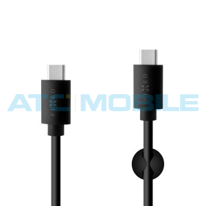 Kabel FIXED USB-C / USB-C 1m, čern&yacute; (60W, USB 2.0)