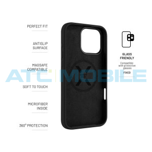 Zadn&iacute; kryt FIXED MagFlow s podporou Magsafe iPhone 16 Pro Max, čern&yacute;
