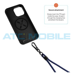 Univerz&aacute;ln&iacute; &scaron;ňůrka FIXED NeckUni pro telefony se zadn&iacute;m krytem, modr&aacute;